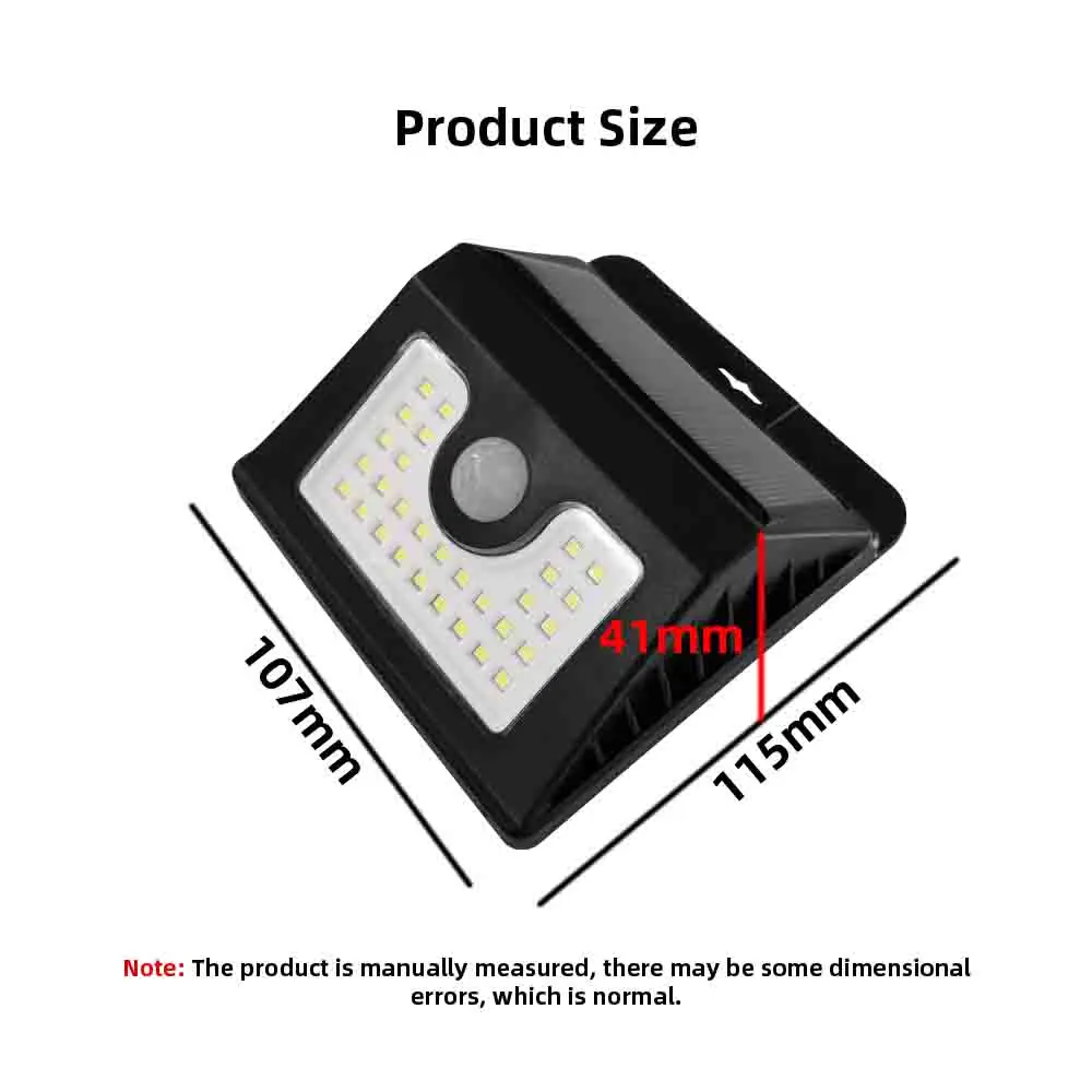 30LED солнечный светильник Открытый PIR датчик движения настенный