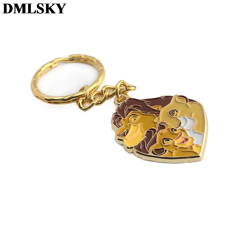 DMLSKY The Lion Kings сплав Брелоки Кольцо подарок для женщин девушка сумка брелок-Шарм кольцо для ключей с подвеской ювелирные изделия M3803
