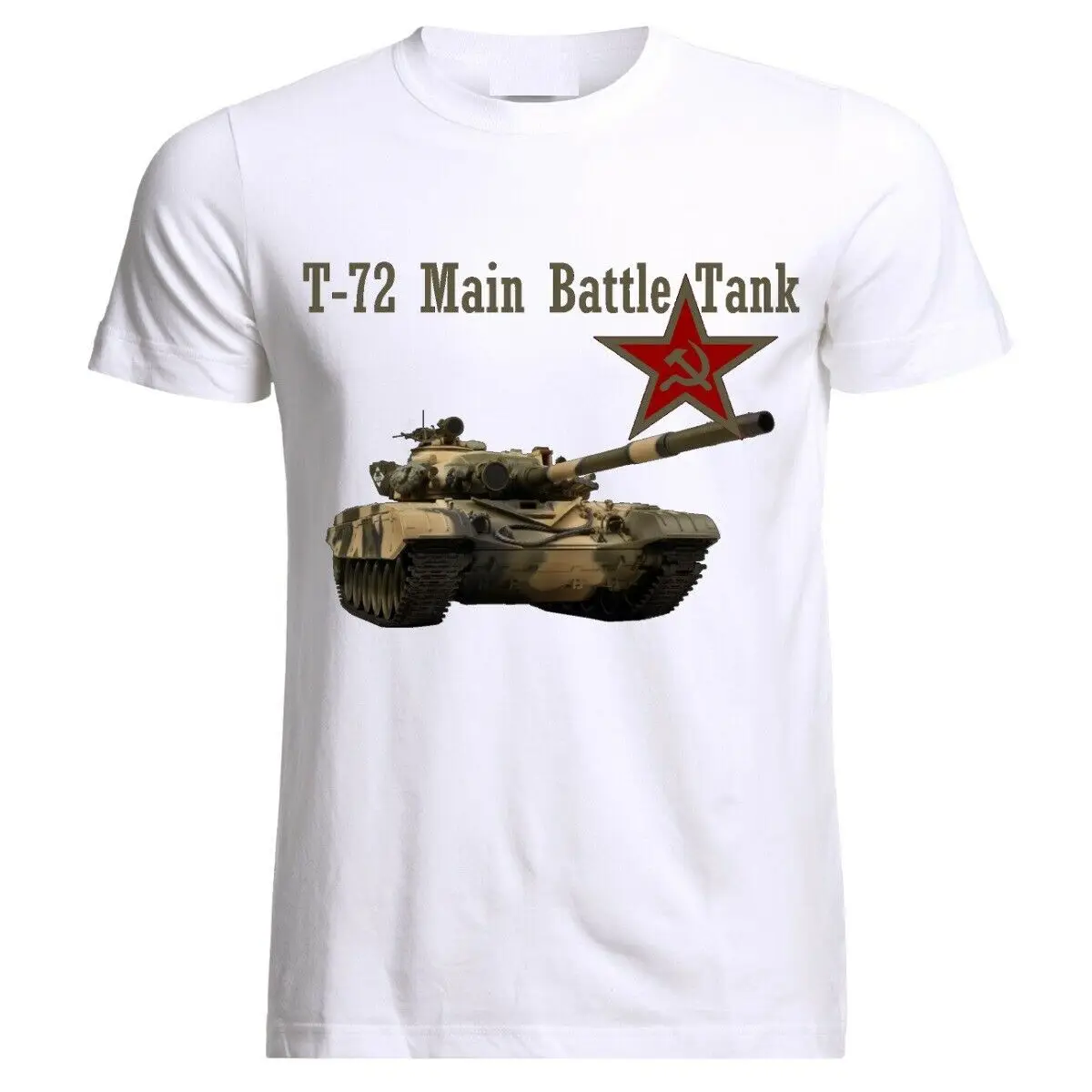 

T-72 Tank Panzer Armure WW2 Army War Russia USSR Men T-Shirt Short Casual 100% COTTON O-Neck Men Clothing