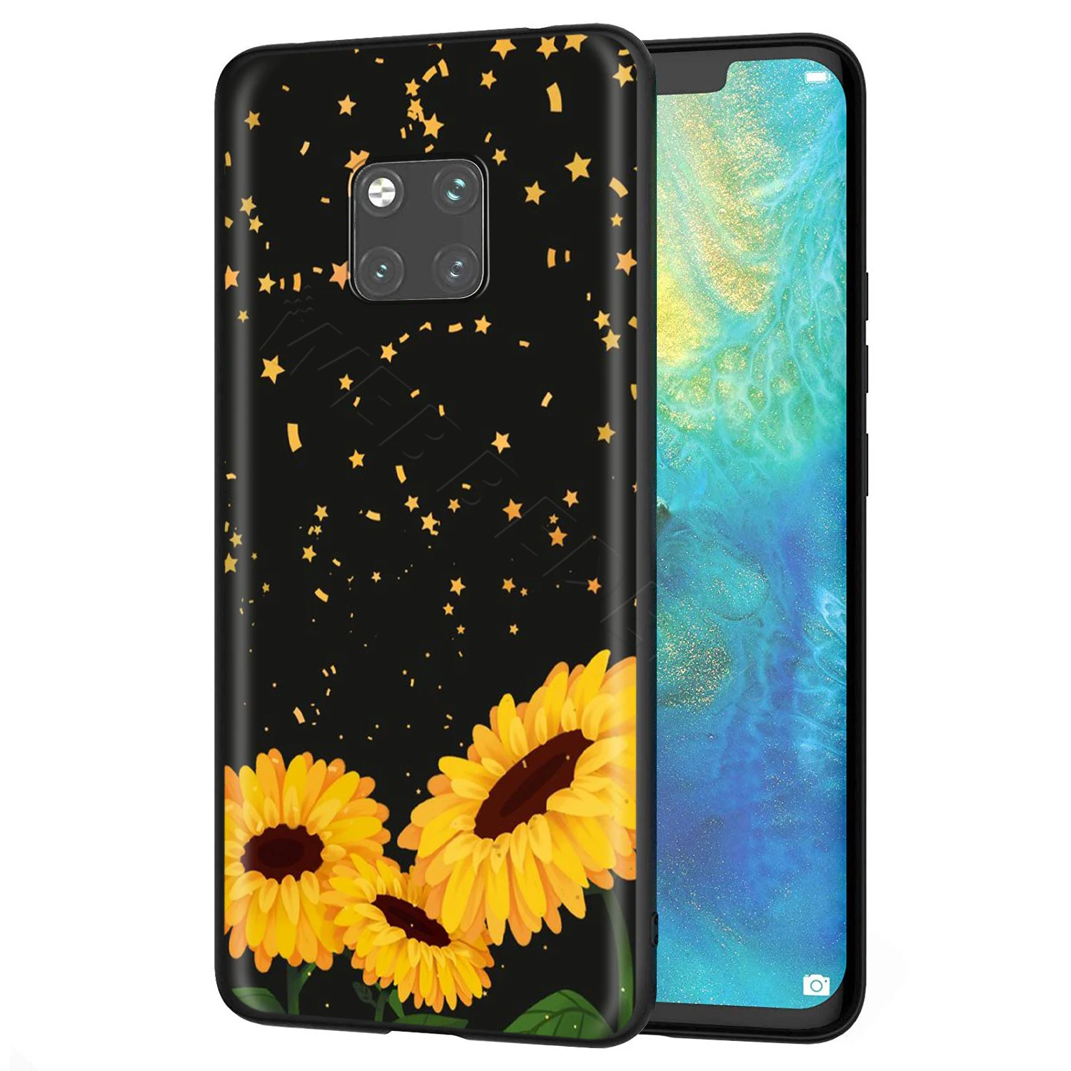 Webbedepp красивый желтый чехол с подсолнухом для Huawei Honor 6A 7A 7C 7X 8 8X 8C 9 9X 10 20 Lite Pro Note
