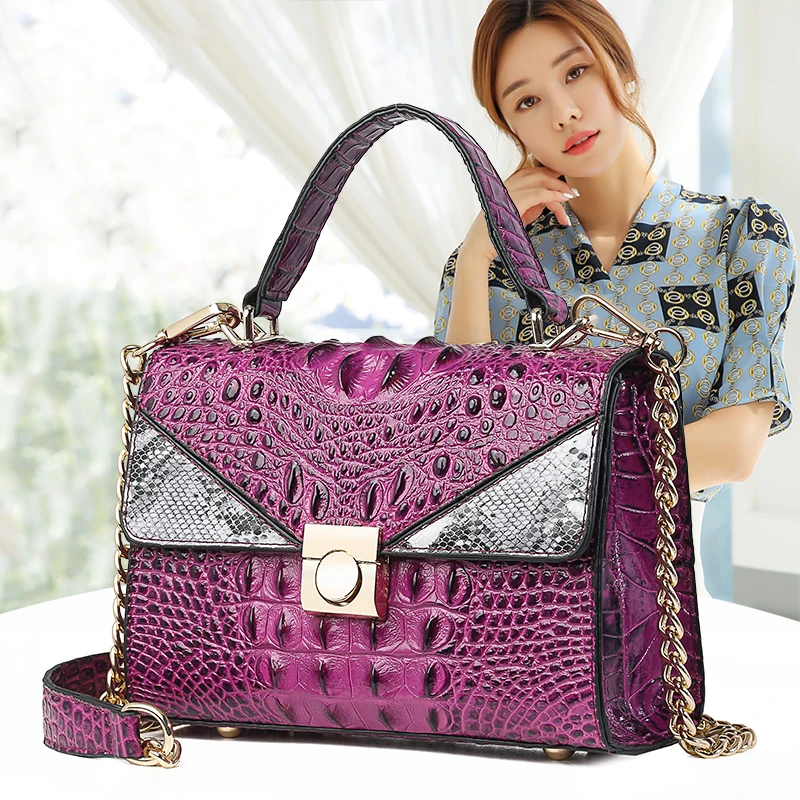 Сумка через плечо для женщин аллигатора кожаная сумка Bolsa Feminina Sac основной Femme