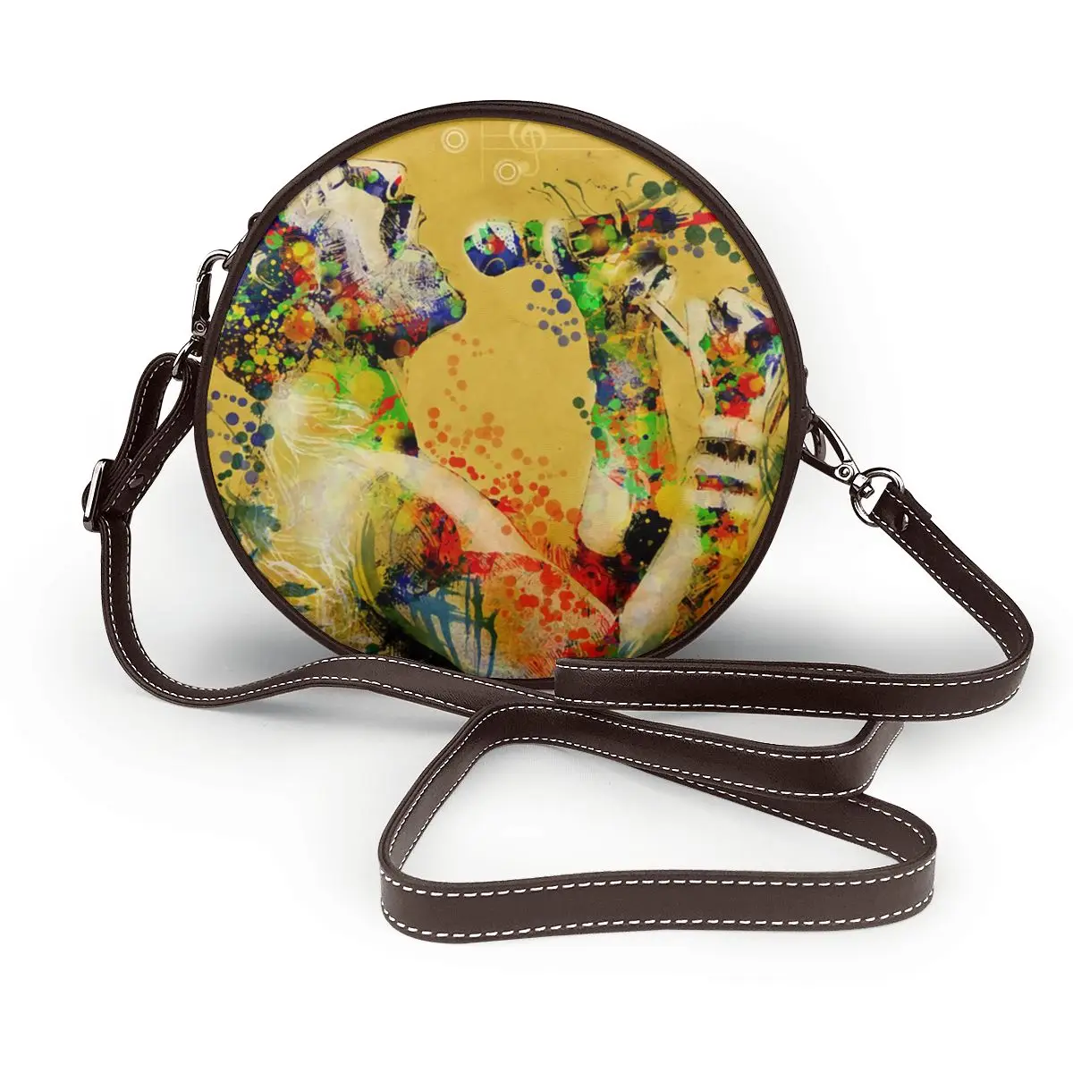 

Queens Shoulder Bag Work Female Round Bag Gift Reusable Leather Purse