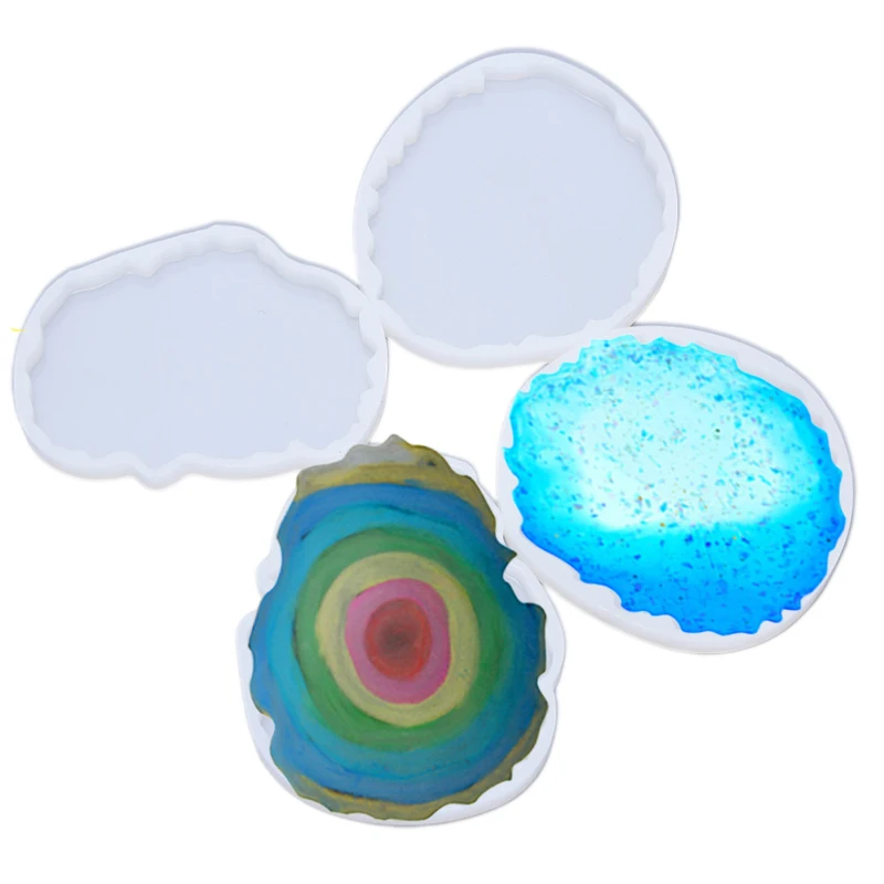 

Transparent Silicone Mould Necklace Lanugo Mold Resin Decorative Craft DIY Irregular Coaster Epoxy Resin Molds