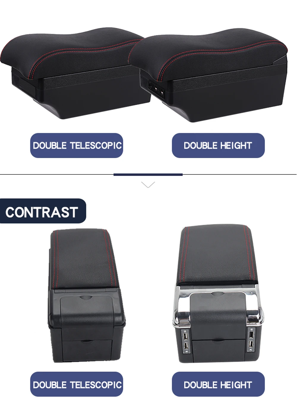 For Suzuki Vitara Armrest Box Universal Car Central Armrest Storage Box cup holder ashtray modification accessories