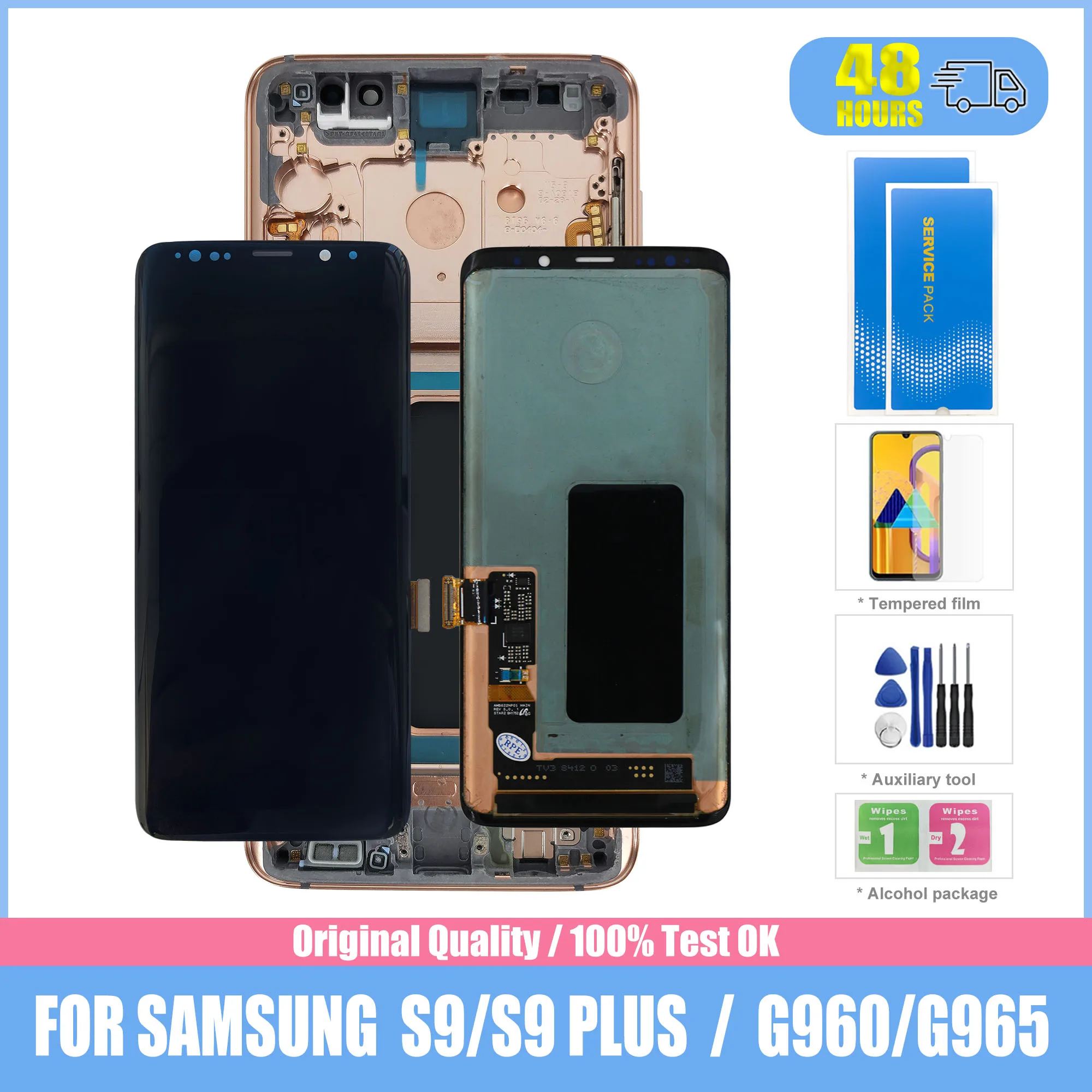 

100% Оригинальный Super AMOLED дисплей для SAMSUNG Galaxy S9 LCD G965 дисплей G960 сенсорный экран дигитайзер S9 Plus запасные части