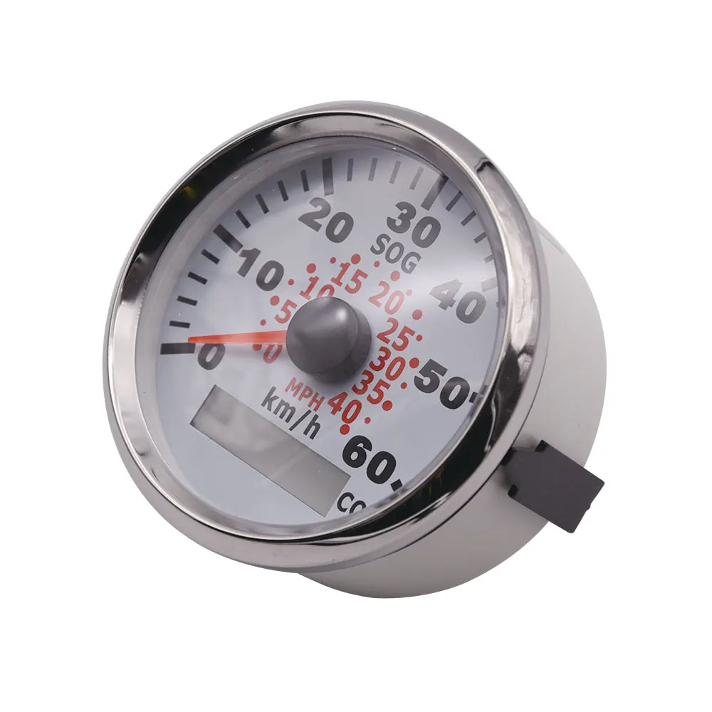 

85mm Marine Boat GPS speedometer universal Meter 60 km/h Speed Gauge With red Backlight For Motorcycle Auto Truck Boat 9~32V