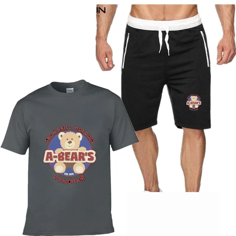 

2021 hot sale summer T-shirt pants suit casual brand fitness jogging pants T-shirt hip hop fashion men's sportswear