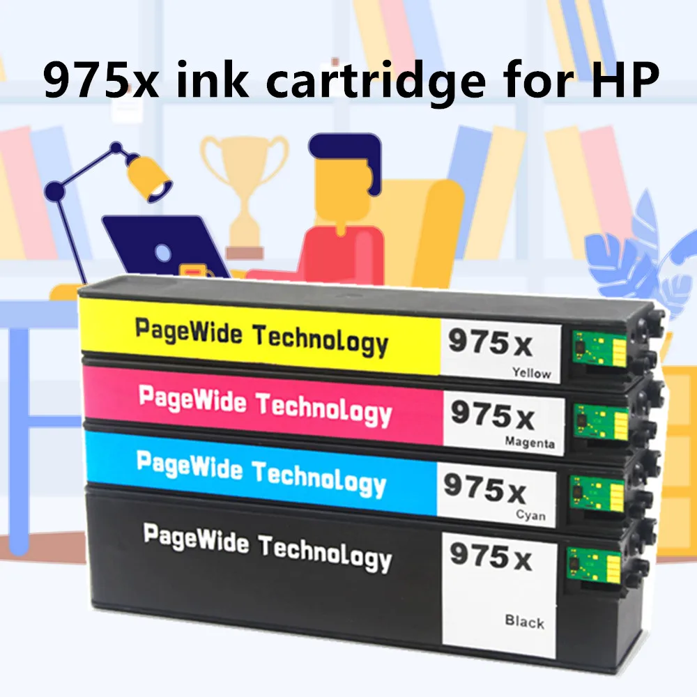 Восстановленный картридж с чернилами для принтера HP 975 975XL 975X 352dw 377dw 452dn/dw 477dn 477dw