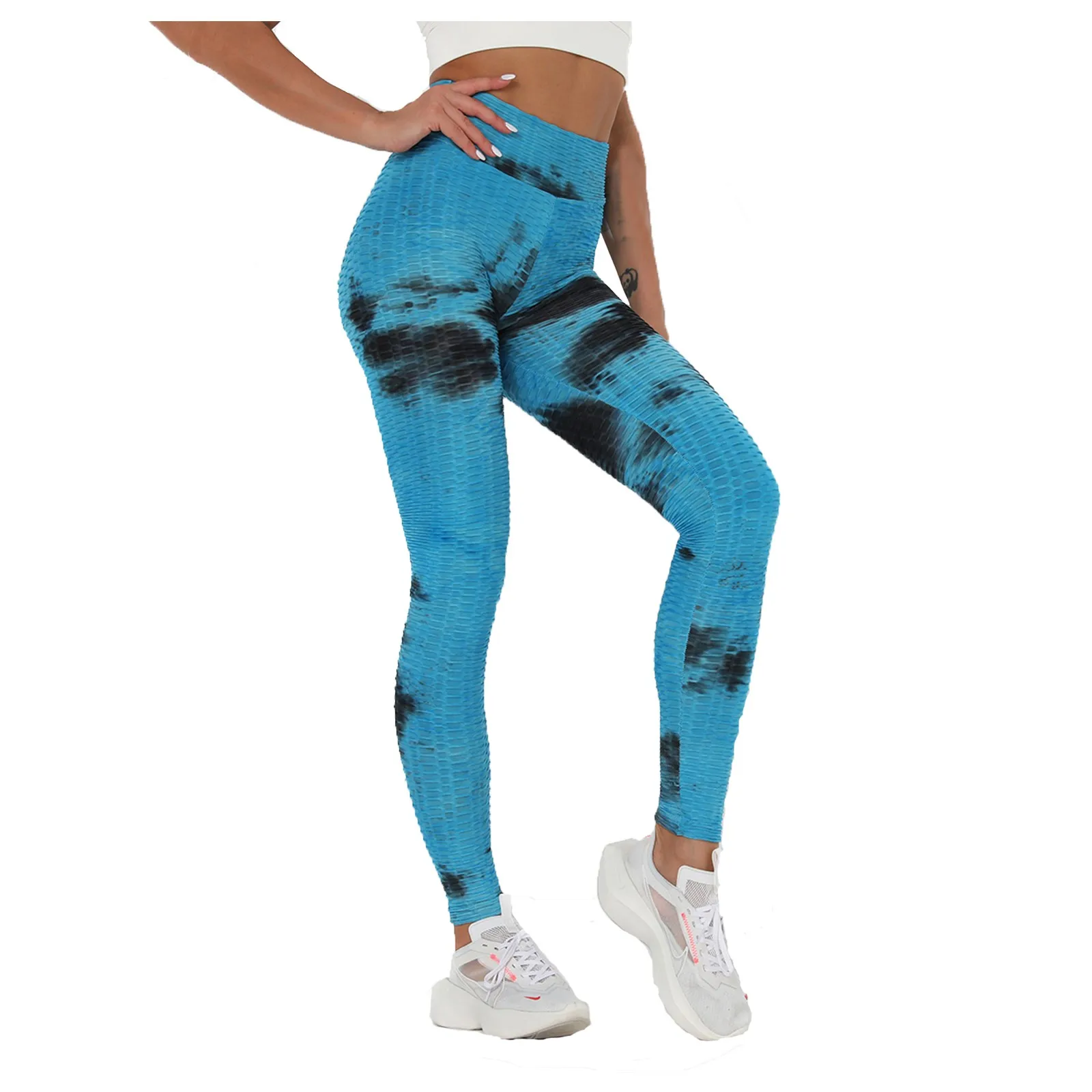 

Sagace 2021 New Yoga Pants Women's Tie Dyed High Waist Elastic Tight Hip Lifting Exercise Gym Girl Tights