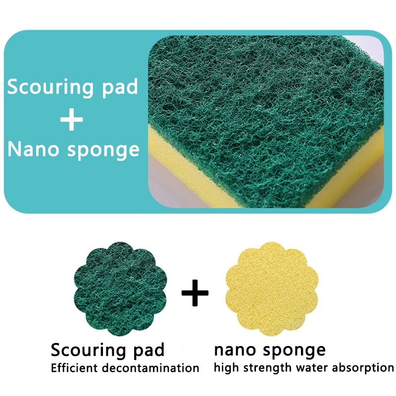 

Dishwashing Melamine Sponge Kitchen Nano Magic Clean Rub Pot Stains Sponge Cleaning Brush Sponges for Kitchen Bathroom Cleaning