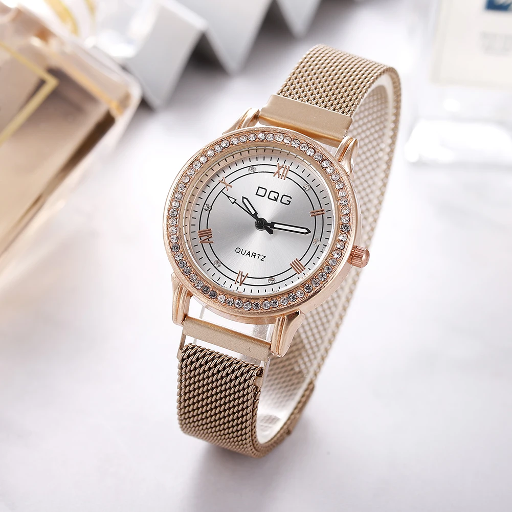 

ас женские Fashion Casual Roman Numeral Dial Stainless Steel Mesh Belt Luxury Gift Fashion Brand Ladies Watch Reloj Mujer