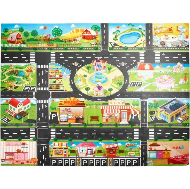 Детская парковочная карта игрушки 130x100 см детские игровые коврики для