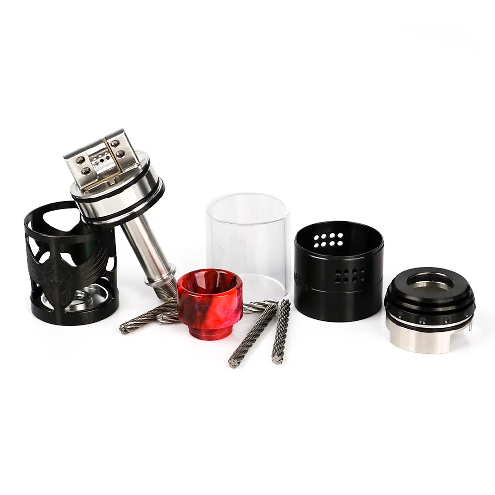 Original E Cigarette Vapefly Brunhilde RTA Top Coiler Tank 8ml/2ml Airflow Dual Coil fit 510 thread mod | Электроника