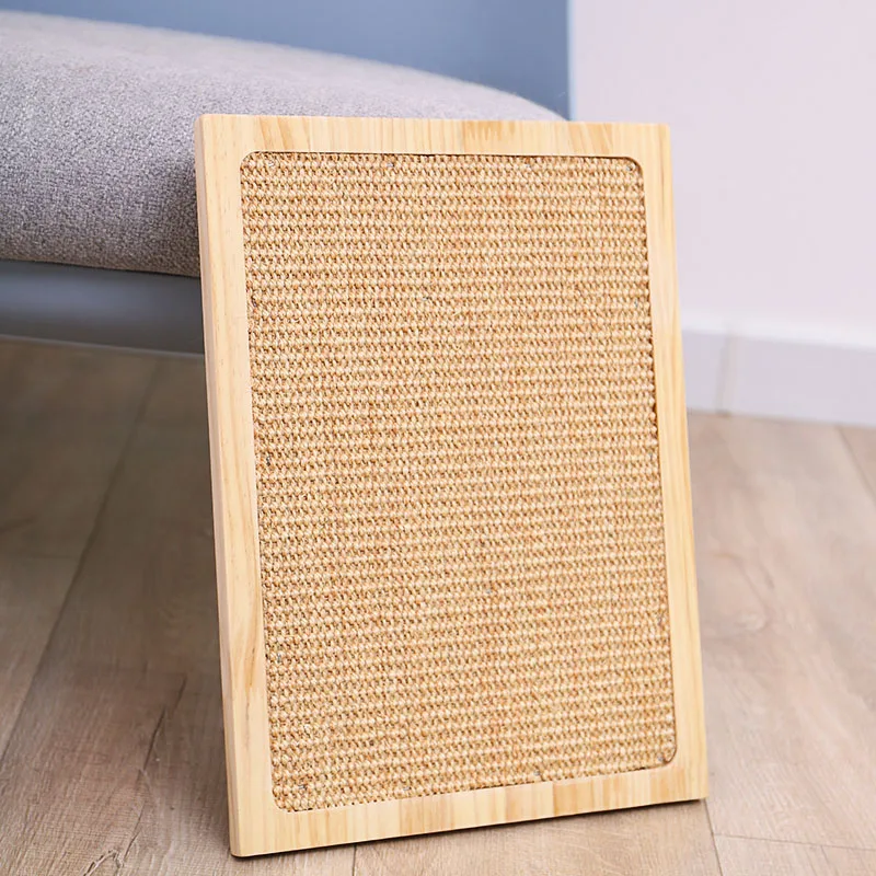 

Solid Wood Cat Scratch Board Sisal Grabbing Board Pet Furniture Toys For Cats Scratcher Pet Products Cats Accessories