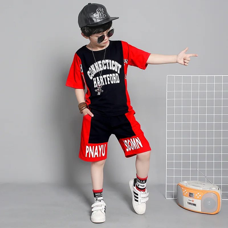 2019 г. Комплекты одежды для маленьких мальчиков детские спортивные костюмы Летний