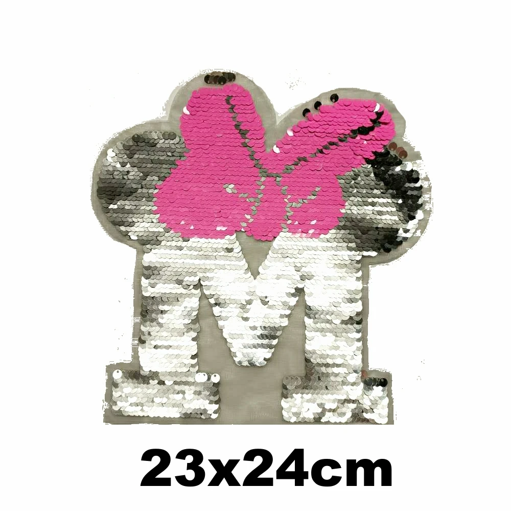 

Accessory large embroidery big M cartoon patches for clothing AZ-3440