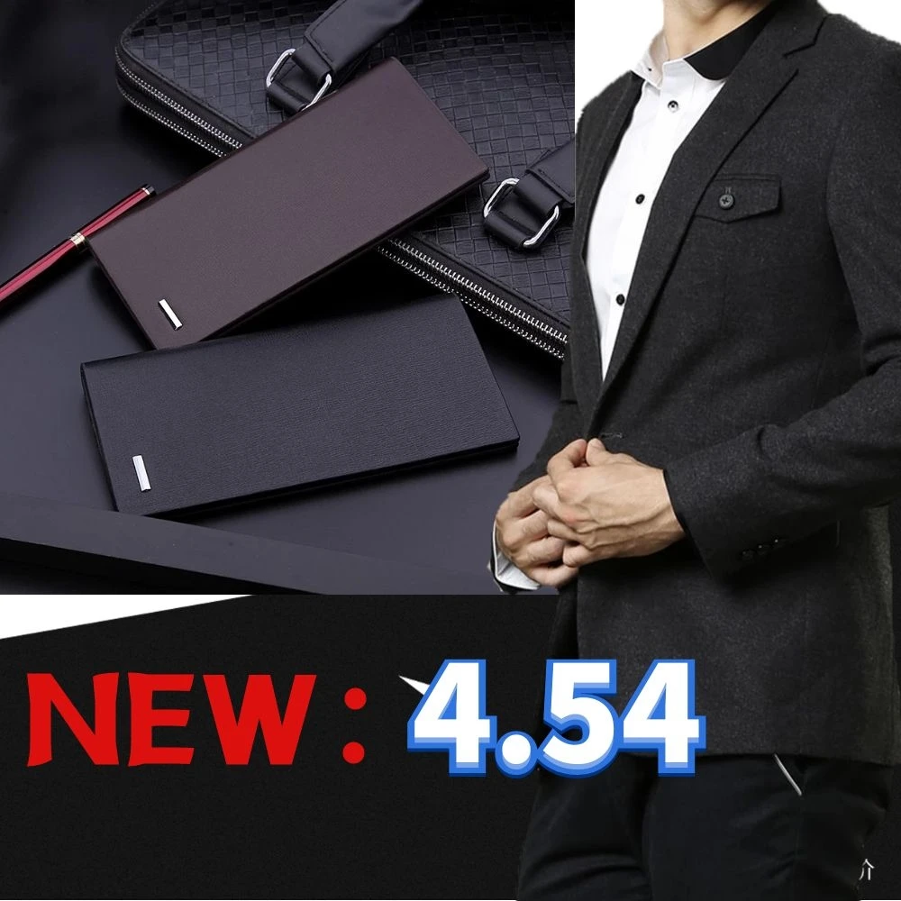 Мужской тонкий кошелек pochette uomo carteiras homem, мужской клатч с маленьким карманом, известный бренд znane marki masculina