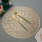 4 шт.компл. коврики для обеденного стола, ПВХ пустотелые Домашние коврики для обеденного стола, подвесные золотые индивидуальные подставки для украшения