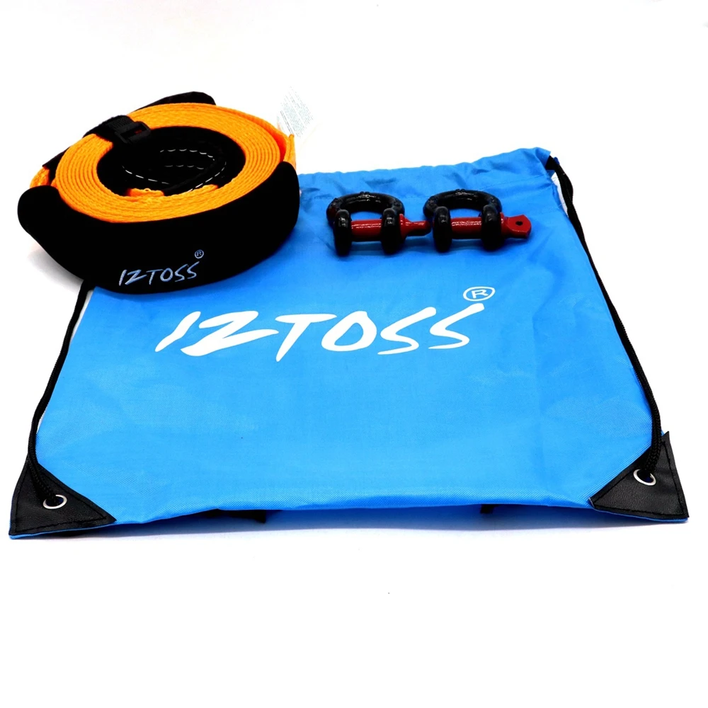 

5m 5 Tons Heavy Duty Car Recovery Tow Strap Towing Rope with 2 Tow Hooks