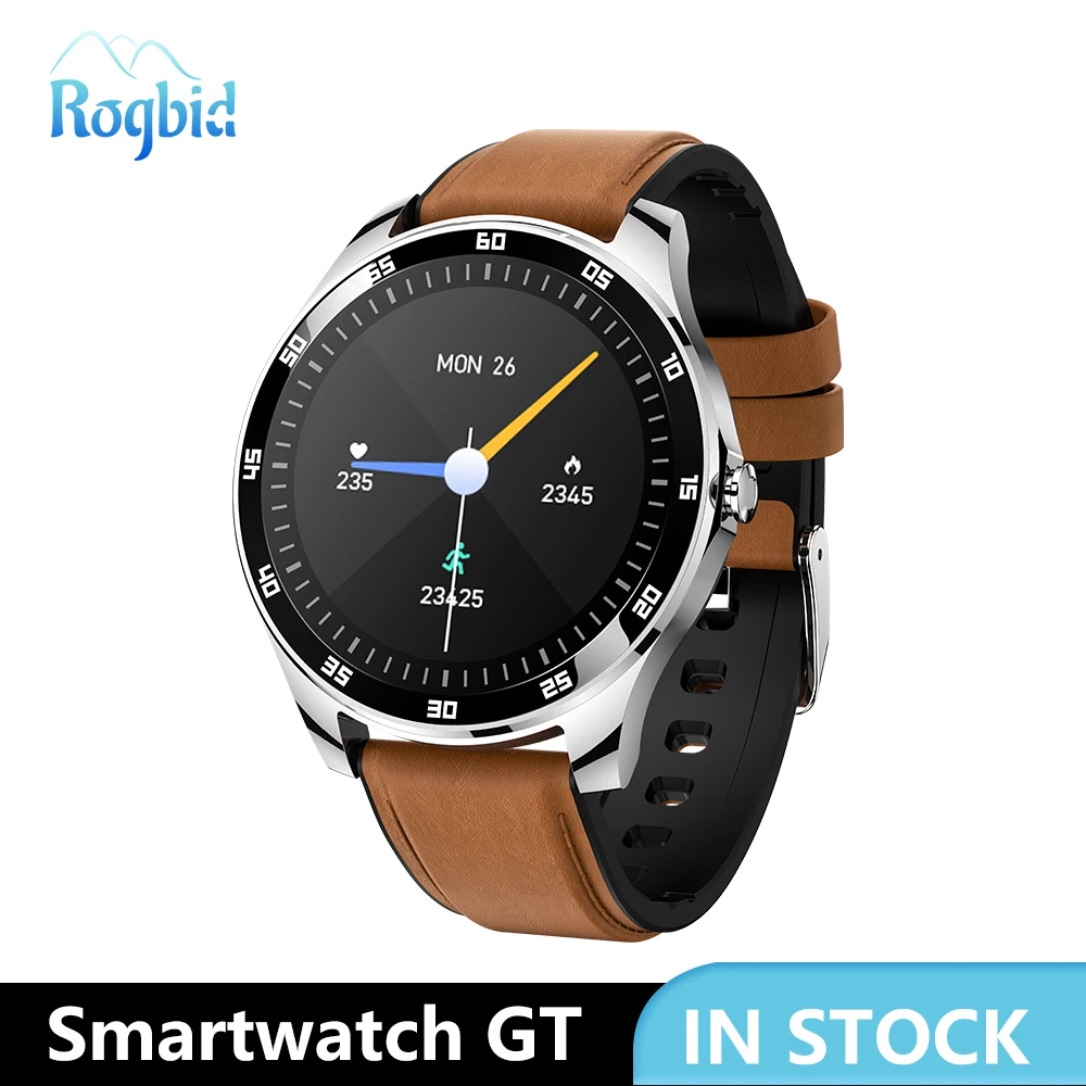 Rogbid Smartwatch GT Новый 2021 сенсорный экран умные часы для мужчин Водонепроницаемый