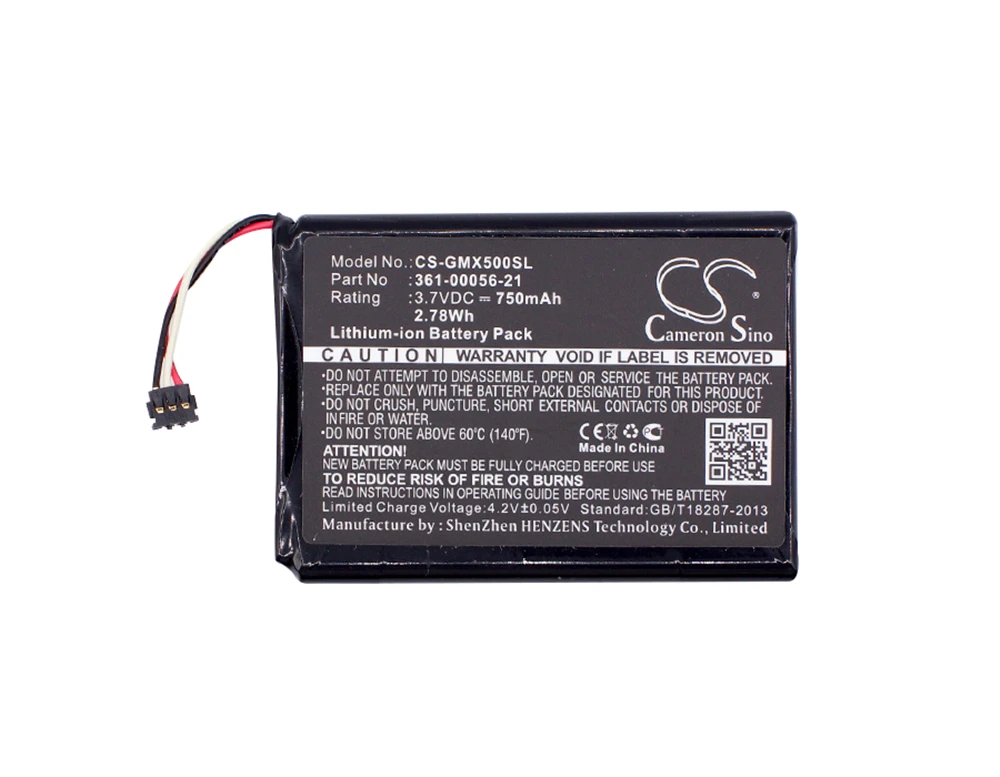 

Cameron Sino 750mAh Battery for Garmin 010-01531-00, Driveluxe 50 LMTHD,361-00056-21
