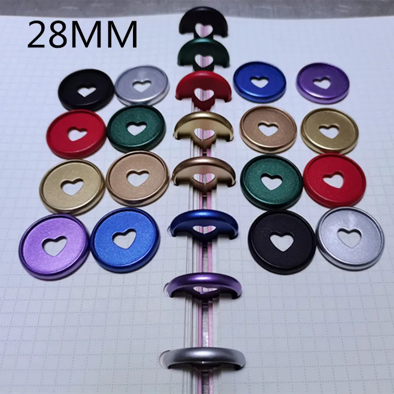 

100PCS28MM new matte notebook mushroom hole button loose-leaf buckle coil buckle love frosted binding buckle