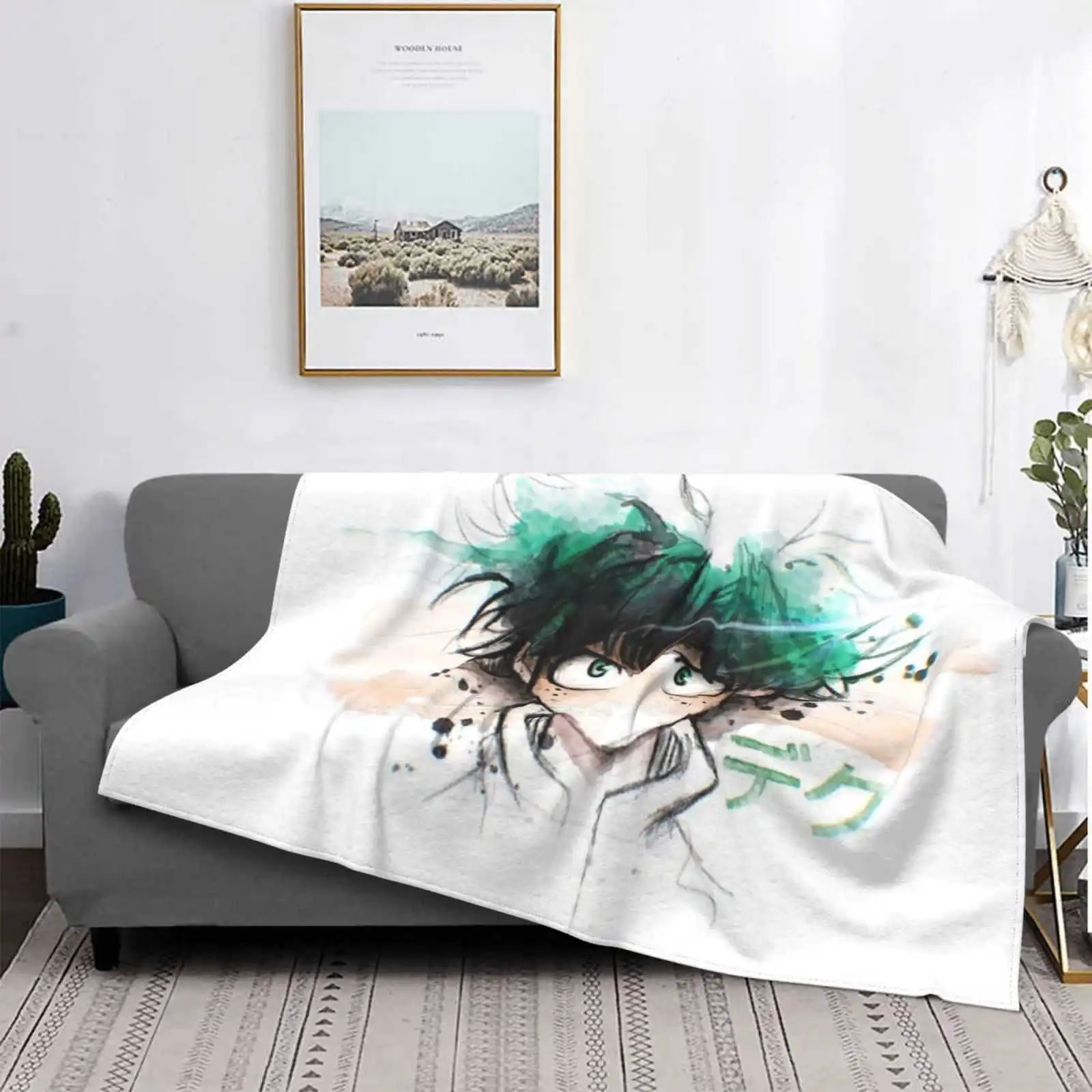 

Deku Watercolor Latest Super Soft Warm Light Thin Blanket Deku