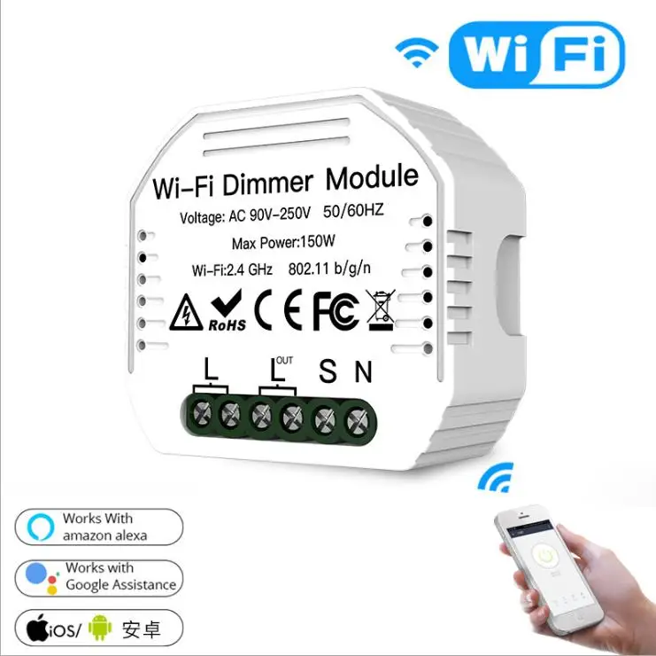DIY умный WiFi светильник светодиодный диммер Smart Life/Tuya APP пульт дистанционного