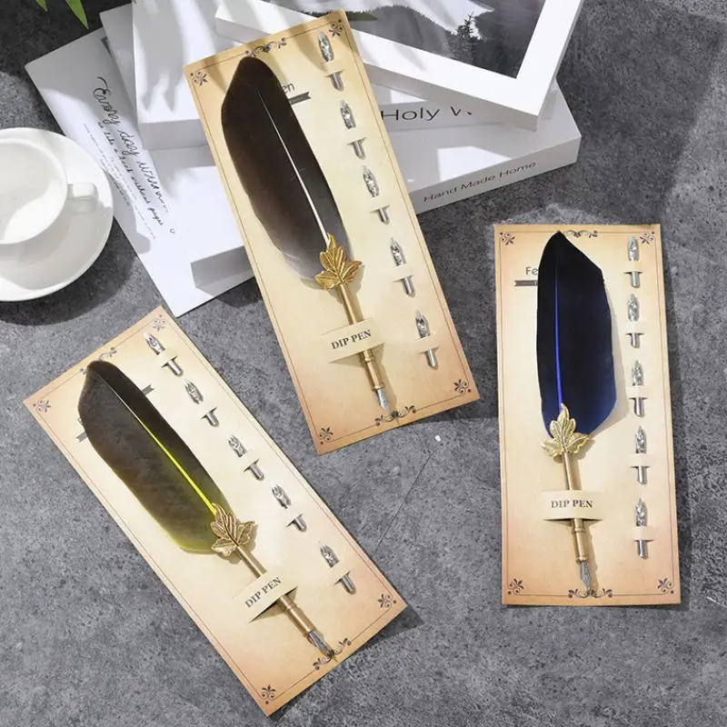 Набор пишущих чернил каллиграфия перо погружение с 5 наконечниками подарочная
