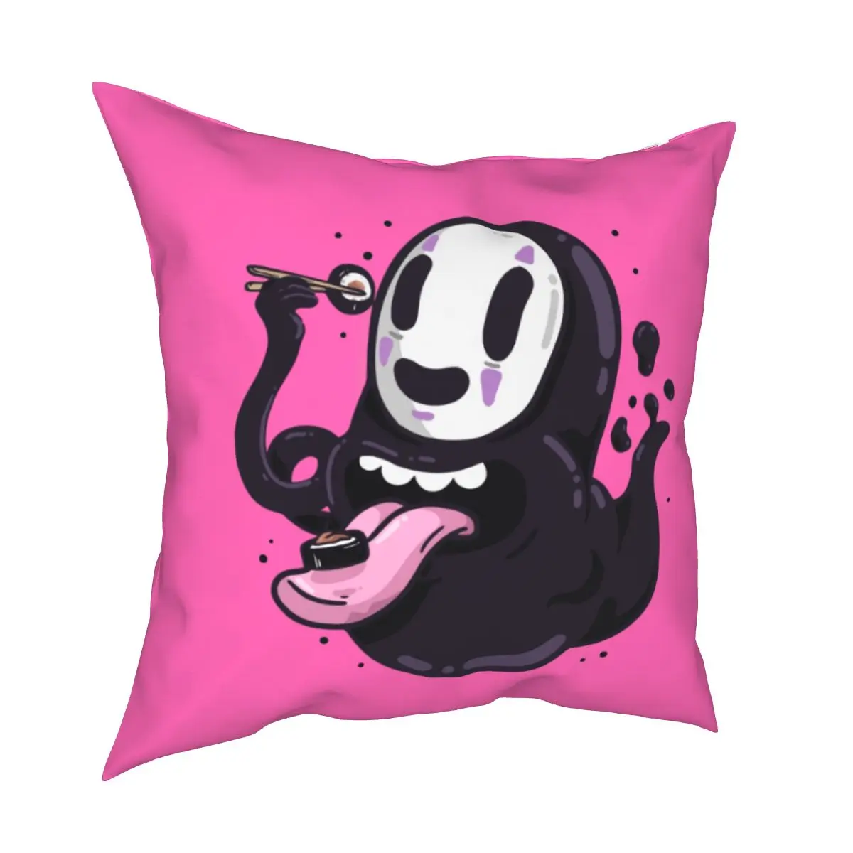 

Kaonashi Pillowcase Cushion Cover Decoration Spirited Away Anime Ghibli Japan Throw Pillow Case Cover Home 40*40cm