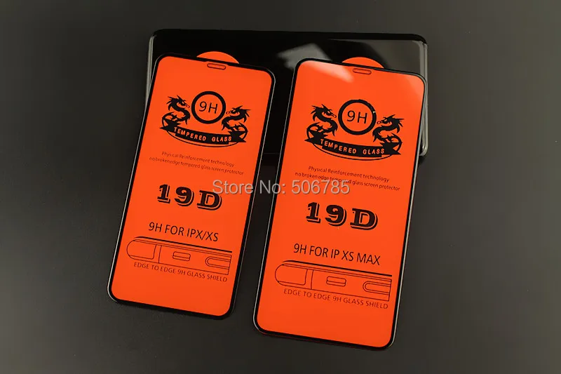 200 шт/партия для iPhone 8 7 plus 6s 6 19D закаленное стекло XS Max XR X защитная пленка экрана с