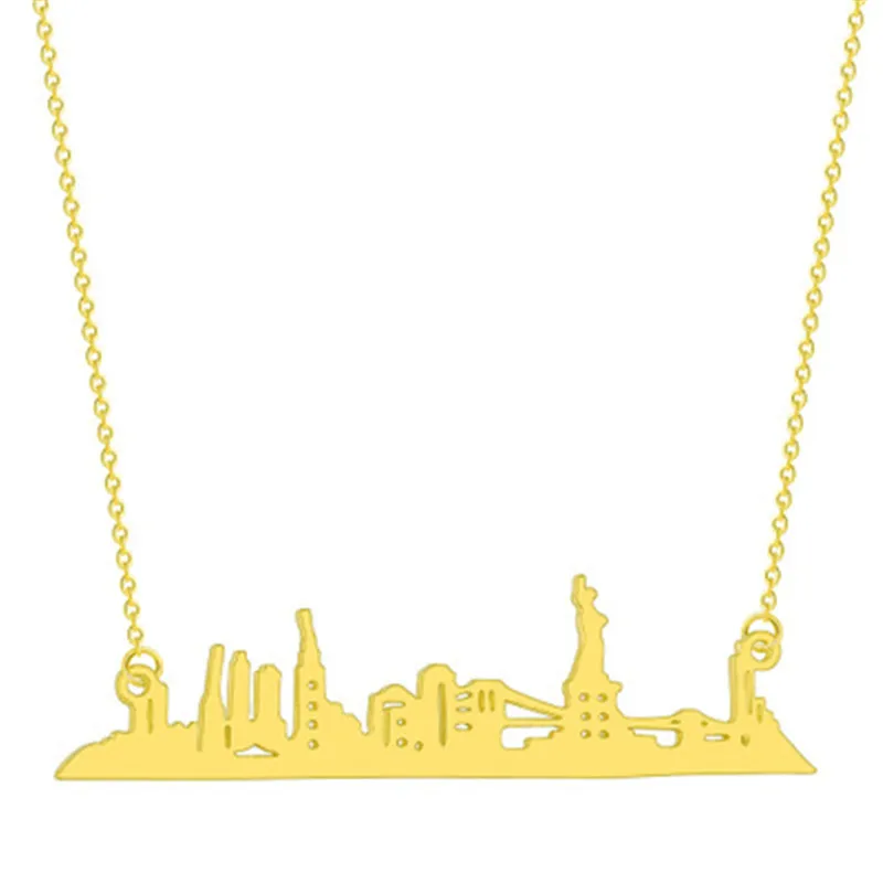 Популярное ожерелье с подвеской в виде статуи Свободы Нью-Йорка Из Нержавеющей