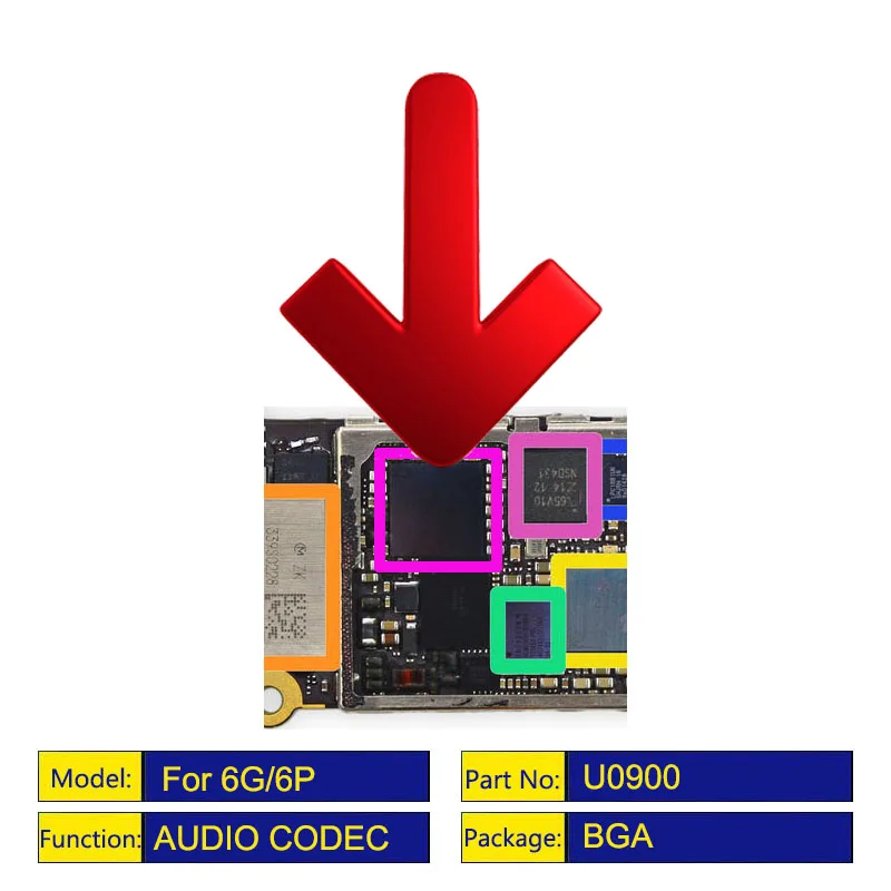 20 шт./лот 338S1201 для iphone 6/6 plus U0900 аудио кодек IC Chip|Платы мобильных телефонов| |