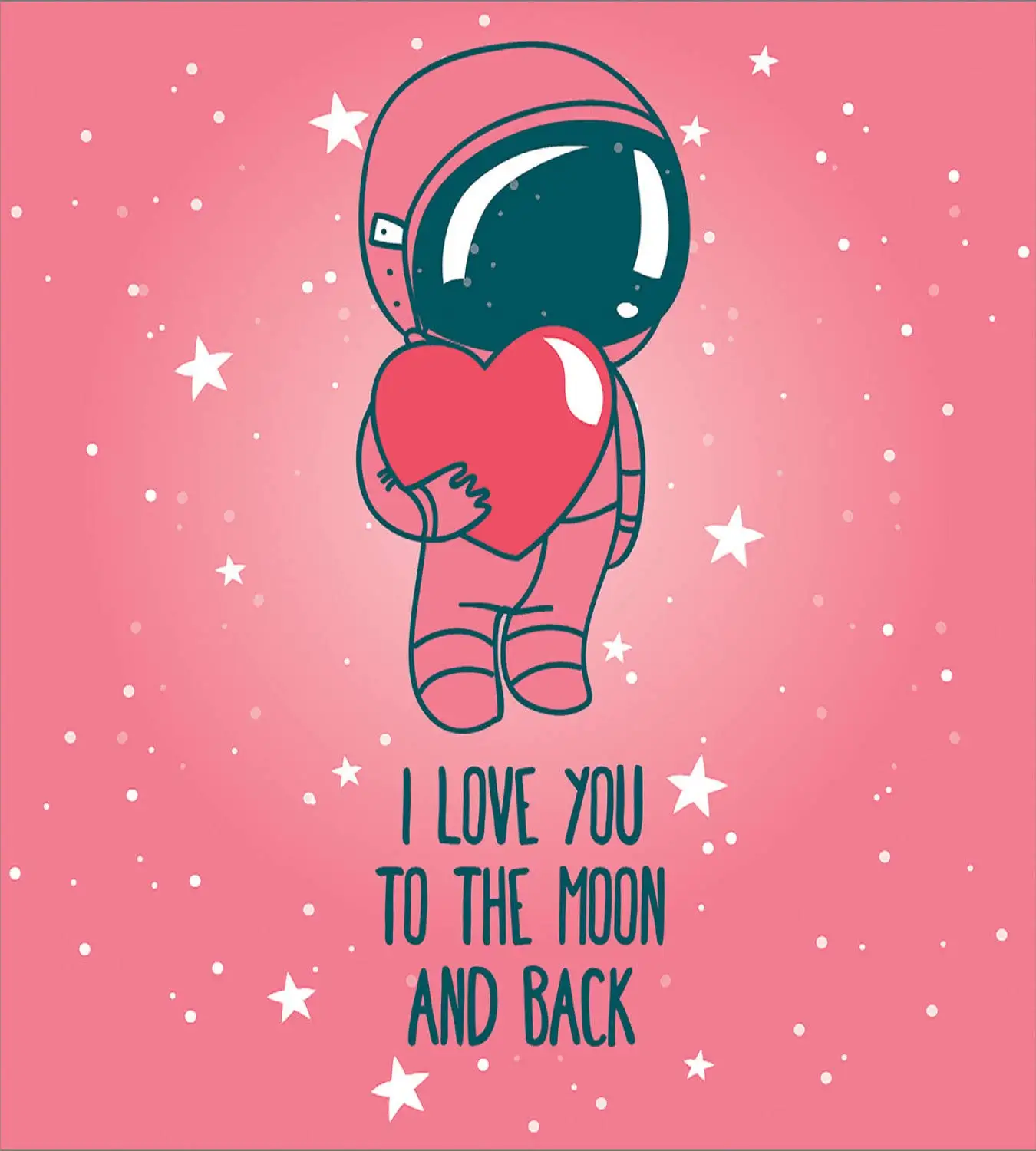 Набор пододеяльников на День святого Валентина с надписью I Love You to The Moon и Back