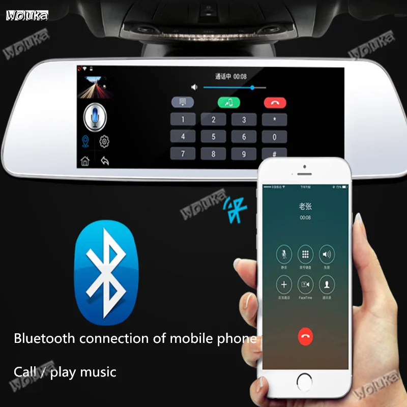 Видеорегистратор автомобильный с двойным объективом ночного видения 360 градусов