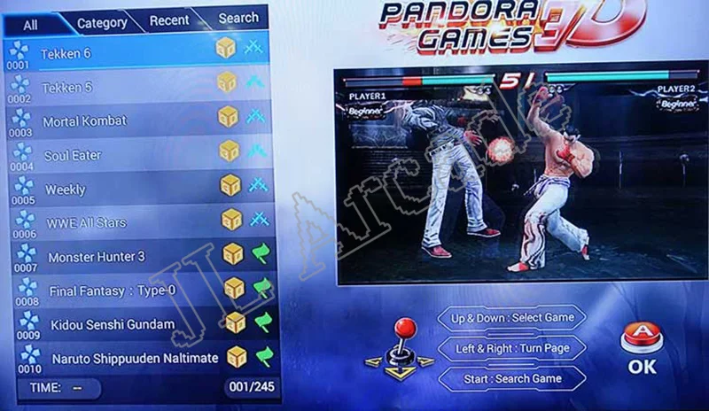 Беспроводная аркадная консоль add Pandora Key 134 x3D с печатной платой, 2 игрока, контроллер домашнего использования, 2448 игр, ретро видео игровая машина