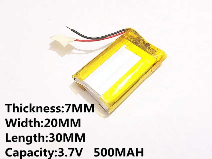 (Бесплатная доставка) полимерная литиевая батарея 3 7 в 702030 500 мАч может быть