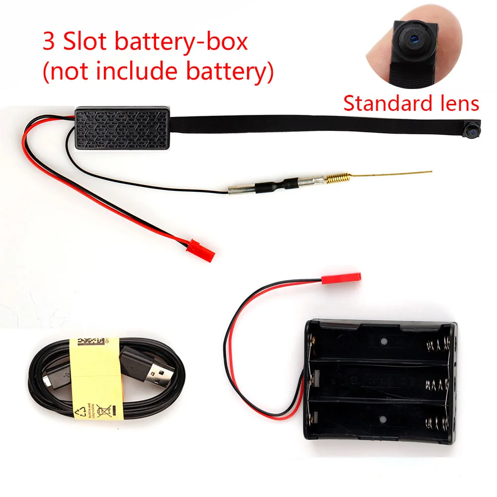 3 Slot battery box Wifi сетевая камера Веб-камера IP P2P HD 1080P мини-камера DIY беспроводная камера модуль с активированным движением DV видеокамера маленькая - Цвет: 3 Slot battery box