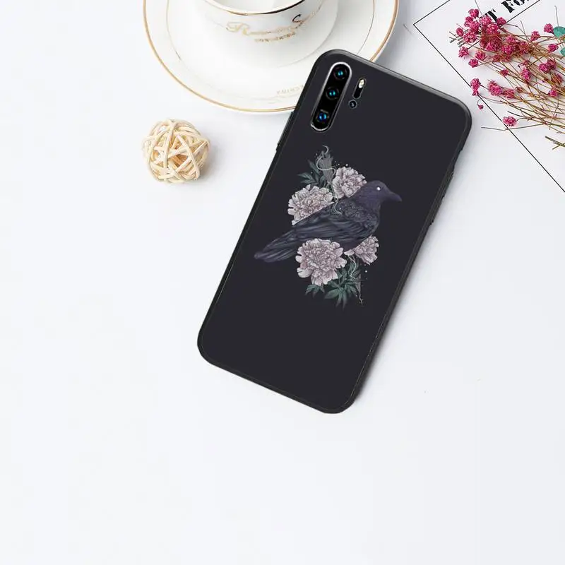 

Hot Raven Dark Crow for huawei p20 case for huawei p30 p40 pro mate 10 20 30 pro lite p smart y7 2019 plus nova 3I cases cover