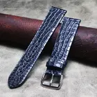 Новое поступление, ремешок ручной работы, ремешок из натуральной кожи аллигатора, тонкий ремешок для часов часы с ремешком из крокодиловой кожи 16 18 19 20 21 22 мм