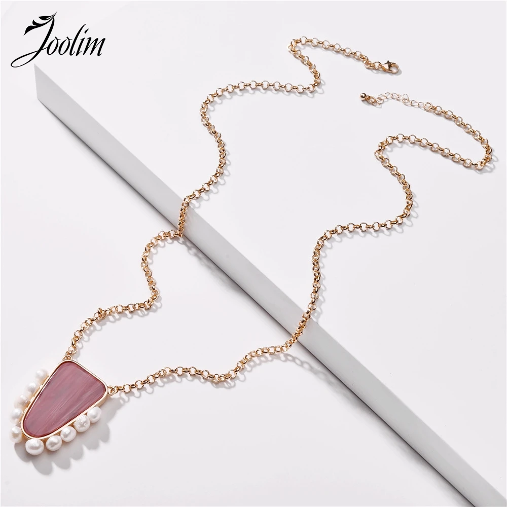 

JOOLIM Freshwater Pearl Pendant Necklace Feminie Necklace Women Trendy Jewelry Wholesale Factory Supply