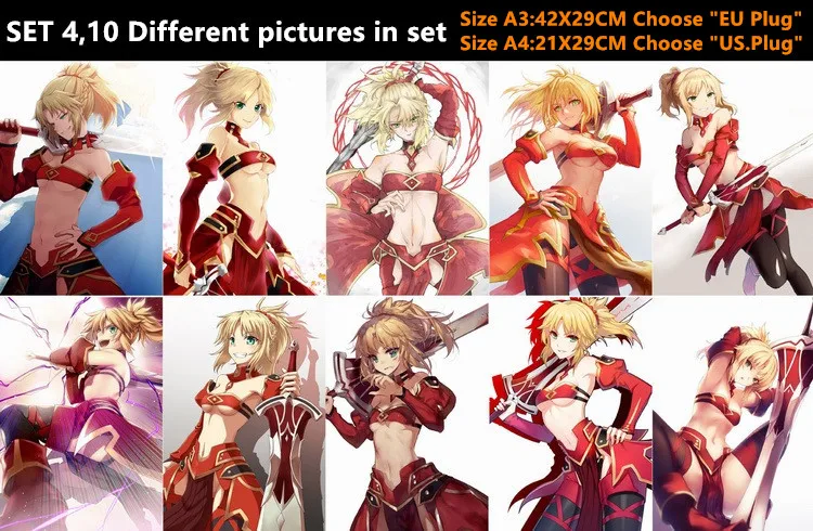 Постер аниме Fate Apocrypha 10 шт./лот подарочная карта игрушки Мордред красный сабель