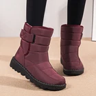 Женские ботинки, теплые плюшевые женские зимние ботинки, водонепроницаемые женские ботильоны, зимняя женская обувь, женские ботинки размера плюс 43