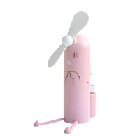 new creative mobile phone bracket cartoon spray mini fan portable usb fan outdoor charging small fan water mist fan rotary vane