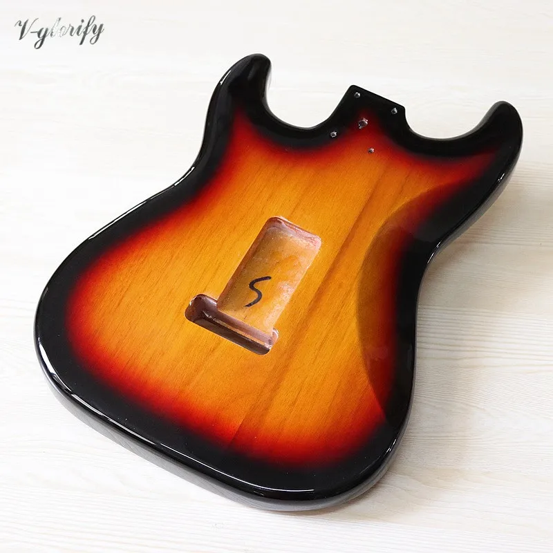 pappel holz st elektrische gitarre körper sunburst farbe gitarre körper zubehör gitarre barrel körper hochglanz free global shippi