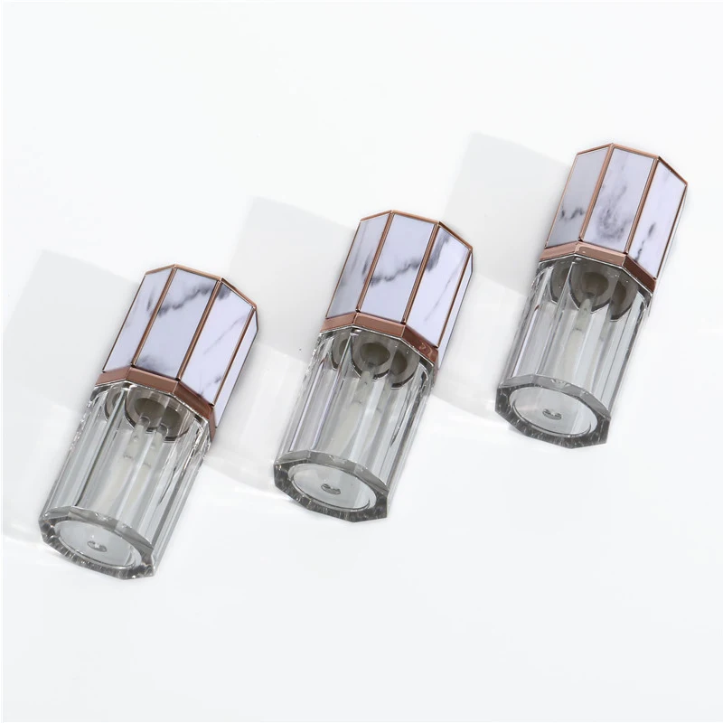 20 x пустая белая мраморная шляпа пластиковый блеск для губ тюбики макияжа губная