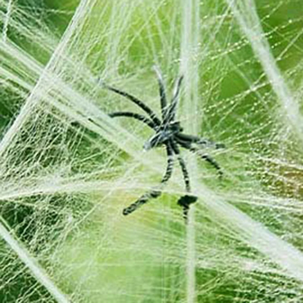Искусственные растягивающиеся Паутинные реквизиты для Хэллоуина Вечерние