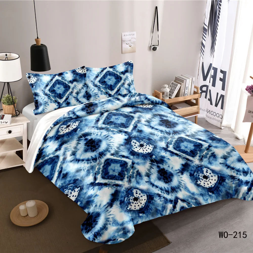 

Modern Fashion Bedding Double Bed Home Textile Abstract Digital Quilt Cover Pillowcase Bedspreads For Three-Piece