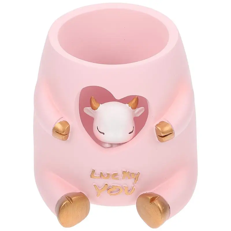

1Pc Creative Pen Organizer Resin Stationery Holder Cartoon Desktop Adornment