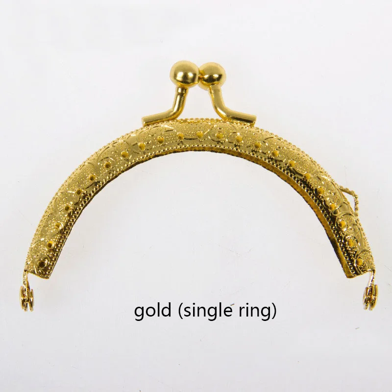 10Pc 8.5cm Round Metal Frame for Coin Purse Handle Clutch Bag Handbag Accessory DIY Leather Craft Purse Clasp Lock Bags Hardware